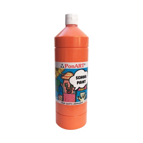 Ponart School Paint Çok Amaçlı Okul Boyası Turuncu 250 ml ürün görseli 1