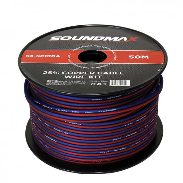 SOUNDMAX SX-SC12GA Hoparlör Kablosu Silikon 12ga 50 Metre ürün görseli 1