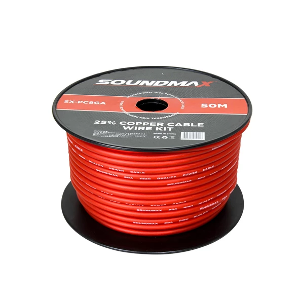 SOUNDMAX SX-PC8GA Oto Anfi Power Kablo 8ga 50 Metre ürün görseli 1