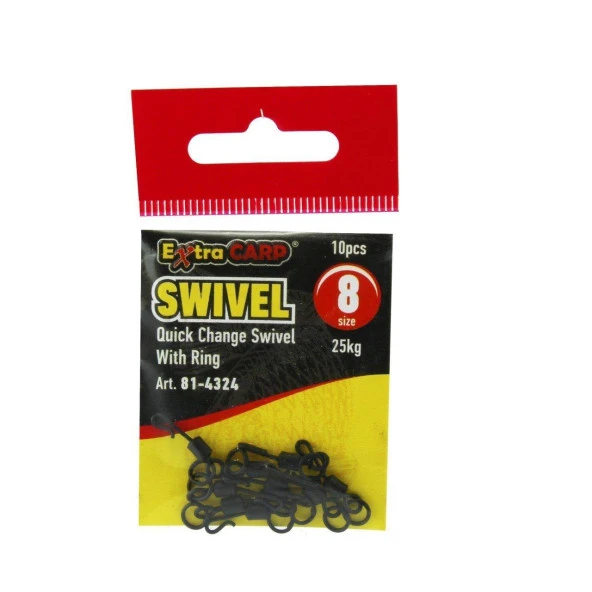 Extra Carp Quick Change Swivels With Ring no:8 - Resim 2