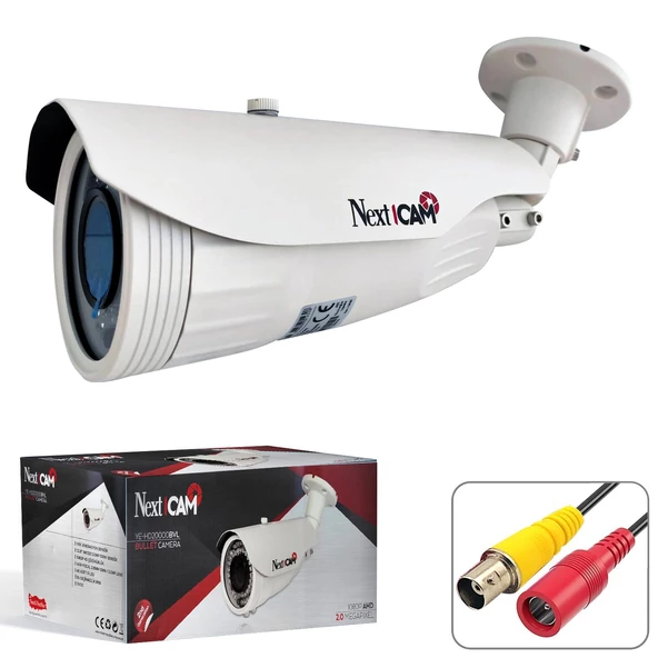 NEXTCAM YE-HD20000BVL Bullet Ahd Kamera 2mp 2.8mm 12mm ürün görseli 1