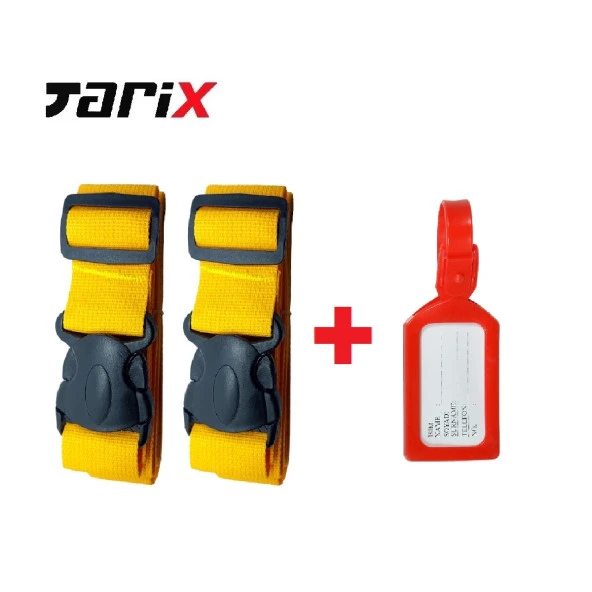 tarix 2 adet Sarı Valiz kemeri + 1 adet Kırmızı valiz etiketi ürün görseli 1