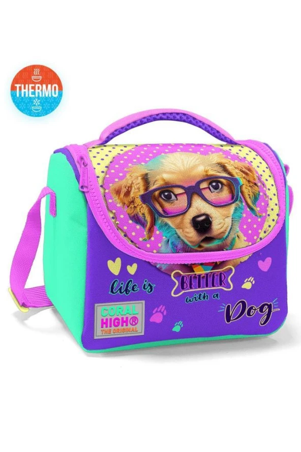 Coral High Thermo Beslenme Çantası Sevimli Köpek Desenli 11752 ürün görseli 1