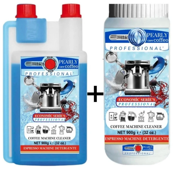 Pearly Care Coffeo Espresso Makine Temizleyicisi Likit Ve Toz Deterjan 2'li Set ürün görseli 1