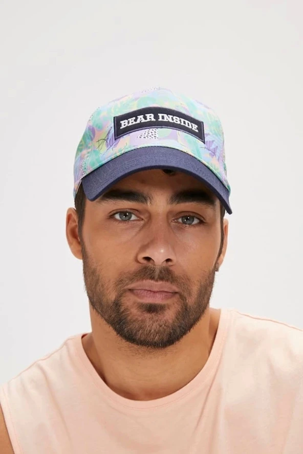 Bear inside Cap Lacivert Unisex Şapka STD - Resim 2