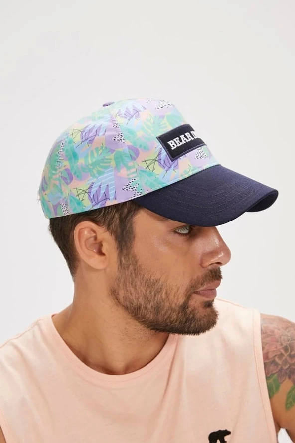 Bear inside Cap Lacivert Unisex Şapka STD - Resim 3