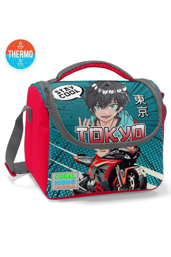 Coral High Thermo Beslenme Çantası Anime Motorsiklet Desen 11764 ürün görseli 1