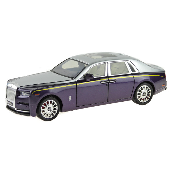 1:20 Ölçek Die-cast model Süper lüx Araba Metal Işıklı 26Cm Mor ürün görseli 1