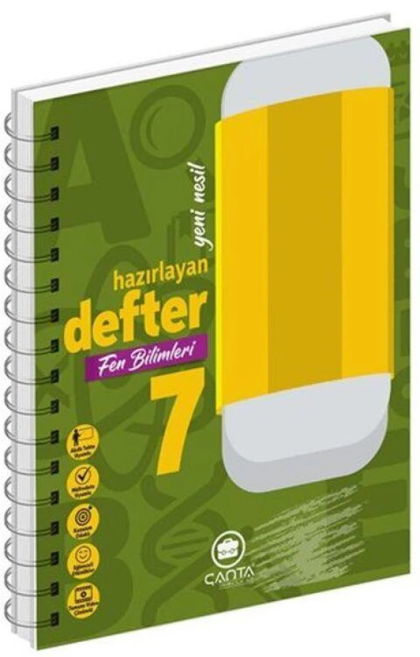7. Sınıf Fen Bilimleri Okula Yardımcı Hazırlayan Defter Çanta Yayınları ürün görseli 1