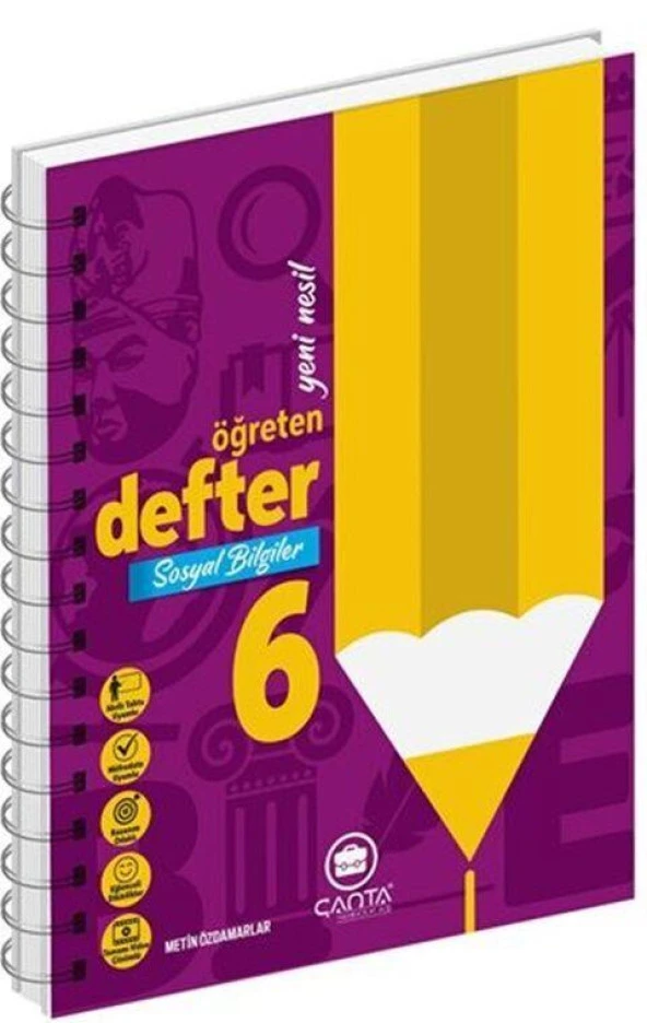 6. Sınıf Sosyal Bilgiler Okula Yardımcı Öğreten Defter Çanta Yayınları ürün görseli 1