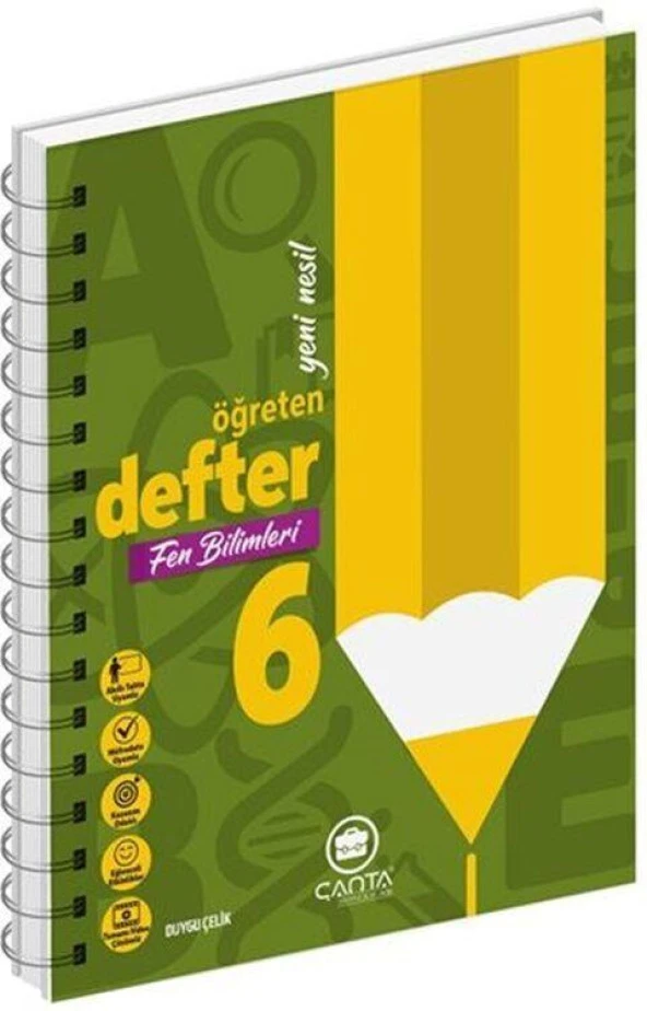6. Sınıf Fen Bilimleri Okula Yardımcı Öğreten Defter Çanta Yayınları ürün görseli 1