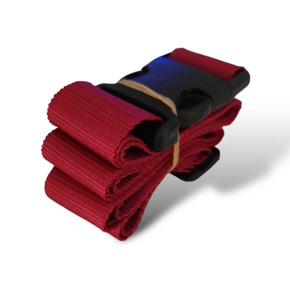 Premium Bordo Renk Valiz Kemeri - Resim 2