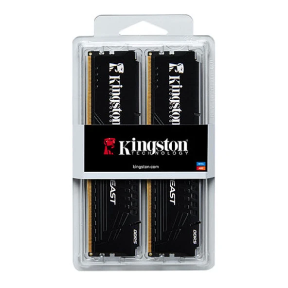 KINGSTON KF556C36BBEK2/16TR Beast 16GB(2x8GB) 5600MHz DDR5 CL36 U-DIMM KASA RAM PC RAM ürün görseli 1