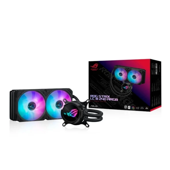 ASUS ROG STRIX LC III 240 ARGB 120MM2 RADYATÖR FAN CPU SIVI SOGUTUCUSU ürün görseli 1
