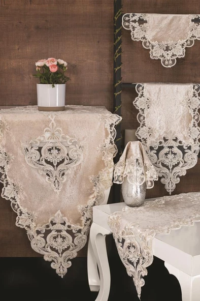 Miray Kadife Salon Takımı 5 Parça - Resim 11