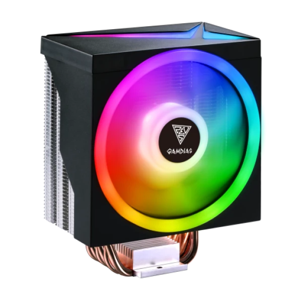 GAMDIAS BOREAS M1-610, LED Lights, 120mm, CPU  Kule Tipi Hava Sogutma AMD AM4-AM5 ve INTEL Tüm islemciler ile uyumlu ürün görseli 1