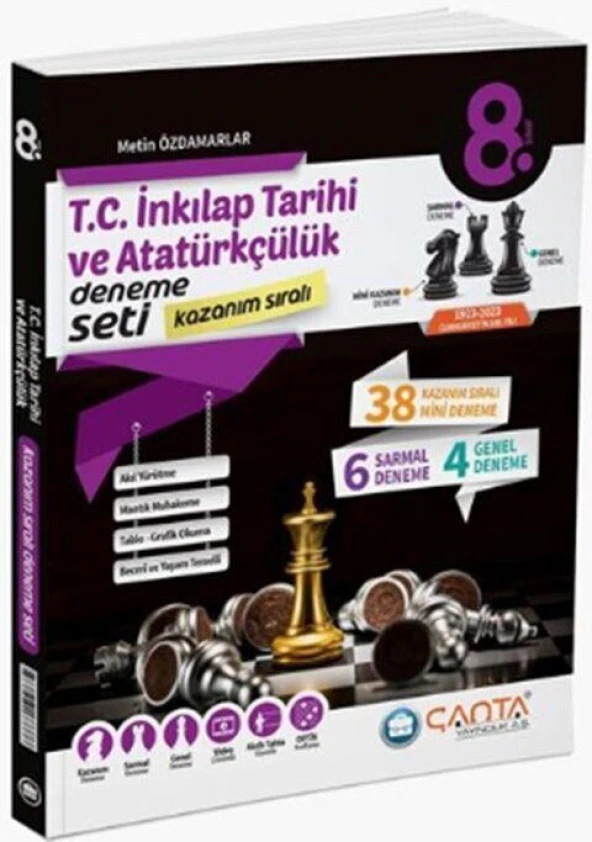 8. Sınıf T.C. İnkılap Tarihi ve Atatürkçülük Kazanım Sıralı Deneme Seti Çanta Yayınları ürün görseli 1