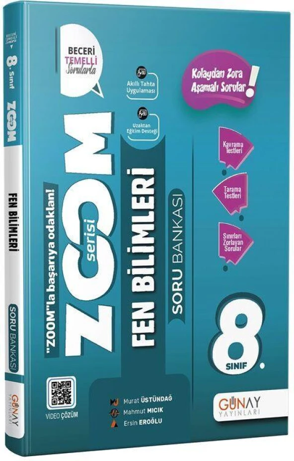 8. Sınıf Fen Bilimleri Zoom Soru Bankası Günay Yayınları ürün görseli 1