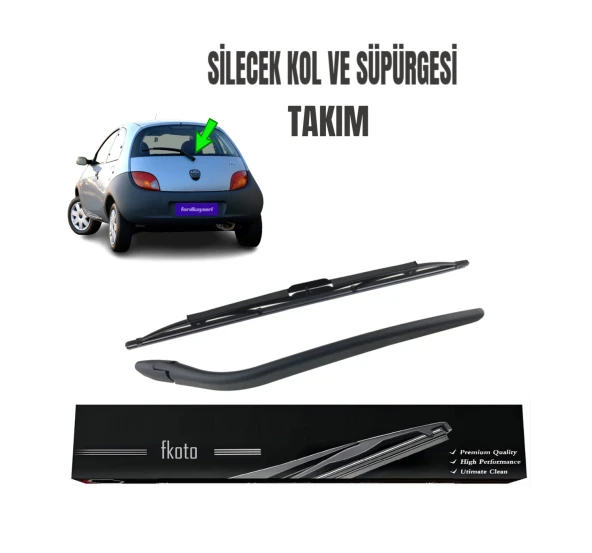 Ford Ka Arka Cam Silecek Kolu Ve Süpürgesi Takımı 1996-2008 ürün görseli 1