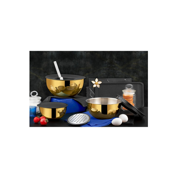 Özlife 8 Parça Saklama Kabı Titanyum Gold ürün görseli 1
