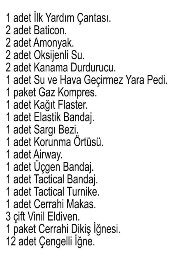 SS İlk Yardım Seti - Çantalı (Yerli Üretim) TSK - Resim 2