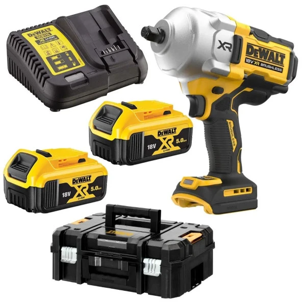 DEWALT DCF961P2 Kömürsüz 18V 5.0 Ah Çift Akülü 1/2" Somun Sıkma ürün görseli 1