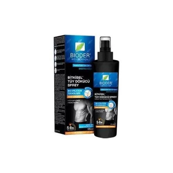 Bioder Hassas Dahil Tüm Cilt Tipleri İçin Bitkisel Erkek Tüy Dökücü Sprey 175 ml ürün görseli 1