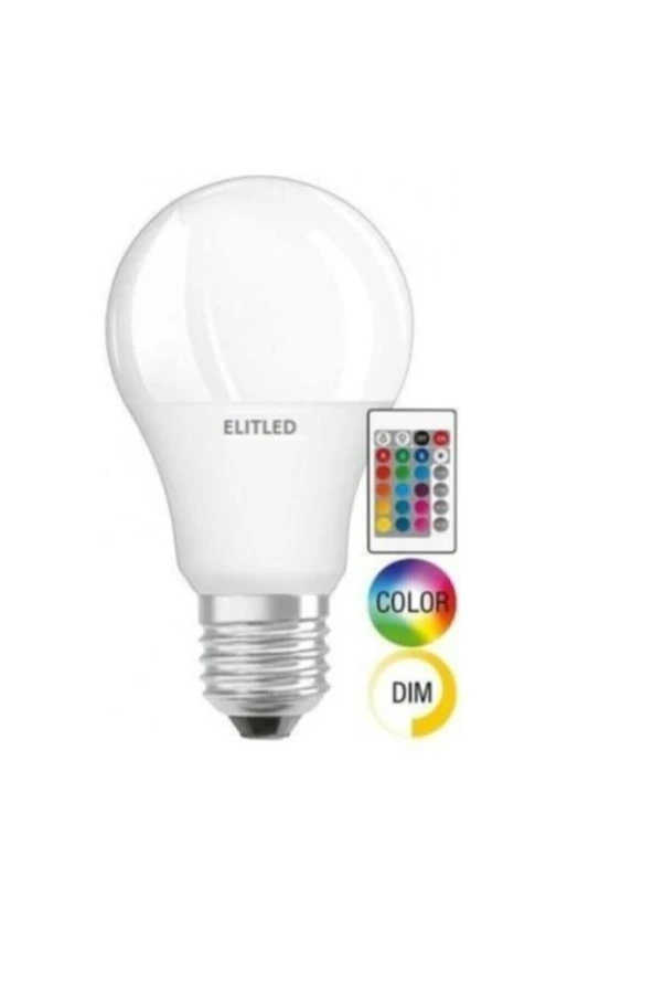 ELİTLED Led Ampul - 9w Rgb - Uzaktan Kumandalı Led Ampul ürün görseli 1
