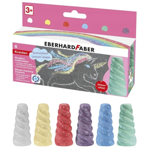 Eberhard Faber Unicorn Sokak İşaretleme Tebeşiri 6 Renk ürün görseli 1