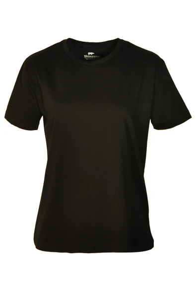 Kadın Bisiklet Yaka Basic Siyah T-Shirt ürün görseli 1