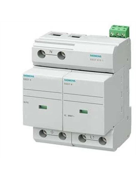 Siemens 5Sd7412 1 B Sınıfı 2 Kutuplu Tt Ve Tn S Sistemleri İçin Yıldırıma Karşı Koruyucu Parafudr ürün görseli 1