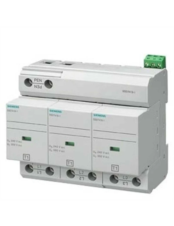 Siemens 5Sd7413 1 B Sınıfı 3 Kutuplu Tn C Sistemleri İçin Yıldırıma Karşı Koruyucu Parafudr ürün görseli 1