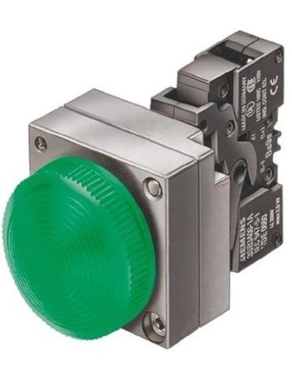 Siemens 3Sb3604 6Ba40 3Sb3 Metal Seri 22Mm Komple Sinyal Lambası 250V A Direk Beslemeli Ampulsüz Soket Ve Ka ürün görseli 1