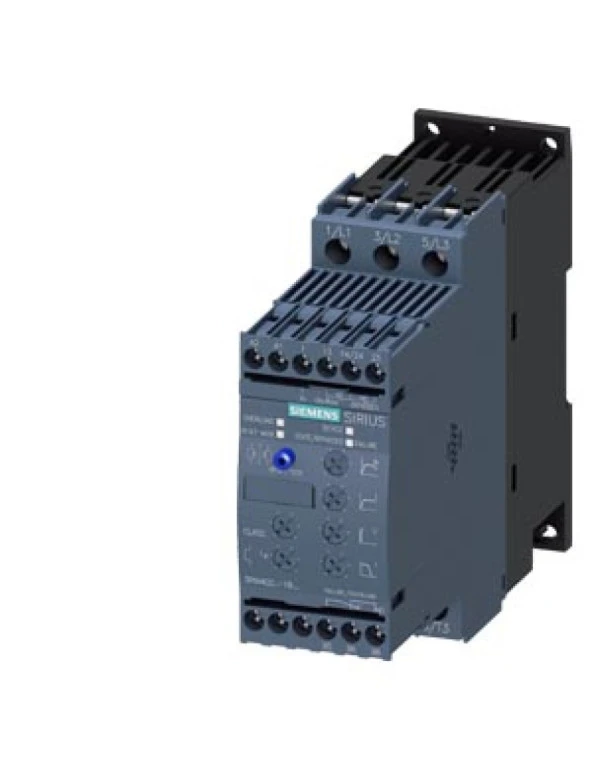 Siemens Sirius Soft Starter 3RW4024-1BB14 5,5kW 12,5A 110-230V AC/DC 200-480V Vida Bağlantılı Class 10/20 ürün görseli 1