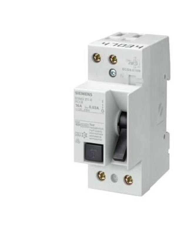 Siemens 5Sm3317-0 Kaçak Akım Koruma Şalteri 80 A, 30 Ma, Un Ac: 230 V Artık Akım Devre Kesici, 2-Kutuplu (Muadil Ürün: 5Sv4317-0) ürün görseli 1