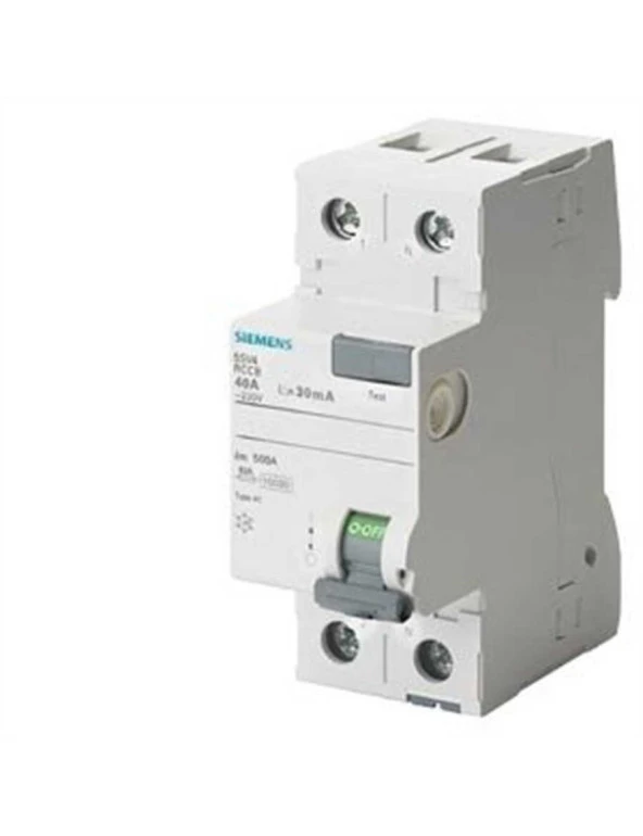 Siemens 5SV4316-0 AC Tipi Monofaze Kaçak Akım Rölesi 30mA 63A 230V 1 Faz+N ürün görseli 1