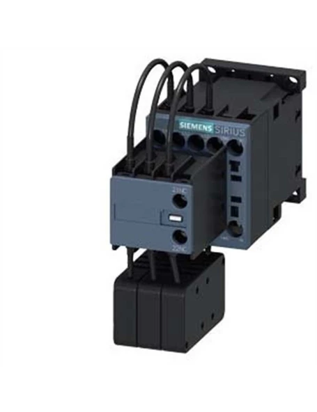 Siemens 3RT2617-1AP03 Kondansatör Kontaktörü 12,5kVAr 230VAC Bobin Gerilimi 400V Şebeke Gerilimi 1NO+1NC Vida Bağlantılı S00 Boy 3 Kutuplu AC-6b ürün görseli 1