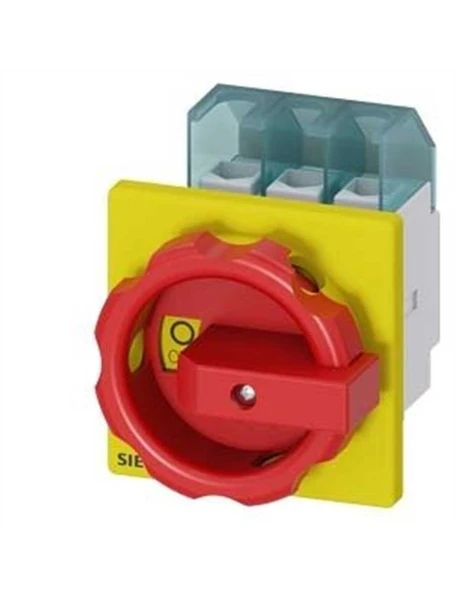 Siemens 3LD2203-0TK53 Acil Stop Şalterleri Önden Tespitli Tahrik Kolu Sarı Kırmızı A 32 11 5 Kw ürün görseli 1