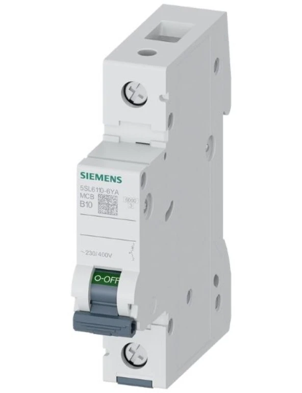 Siemens 5SL6110-6YA | 1 Faz 10A B Tipi 6kA Monofaze Otomatik Sigorta ürün görseli 1