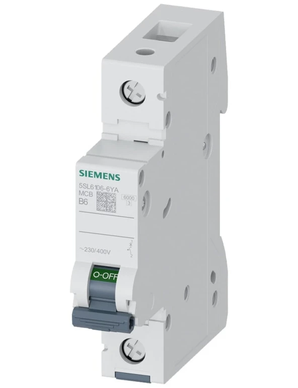 Siemens 5SL6106-6YA | 1 Faz 6A B Tipi 6kA Monofaze Otomatik Sigorta ürün görseli 1