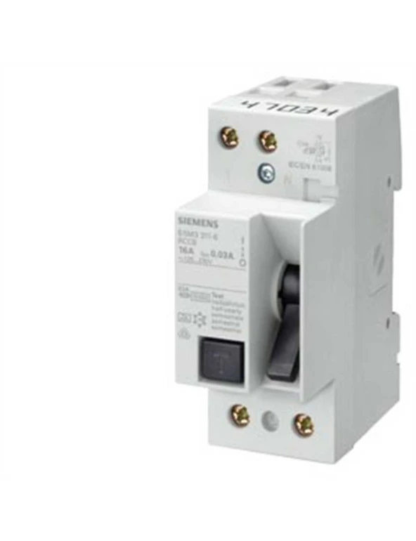 Siemens 5Sm1317-0 Kaçak Akım Koruma Şalteri 80 A, 30 Ma, Un Ac: 230 V Artık Akım Devre Kesici, 2-Kutuplu (Muadil Ürün: 5Sv4317-0) ürün görseli 1