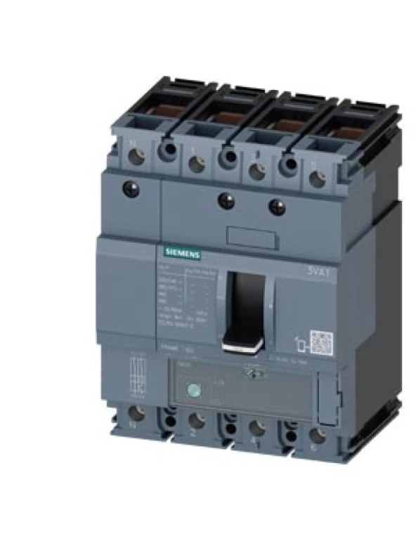 Siemens Sentron 3VA1110-4EE46-0AA0 Termik Manyetik Şalter 100A 4 Kutuplu 36kA TM220 Termik Ayar 70-100A Manyetik Ayar 1000A ürün görseli 1