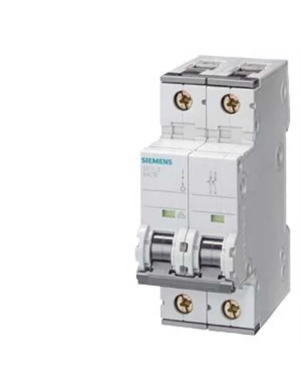 Siemens 5SY5225-7 C Tipi 2 Faz 25A 440VDC/400VAC 10kA Yavaş Karakterli Otomatik Sigorta ürün görseli 1