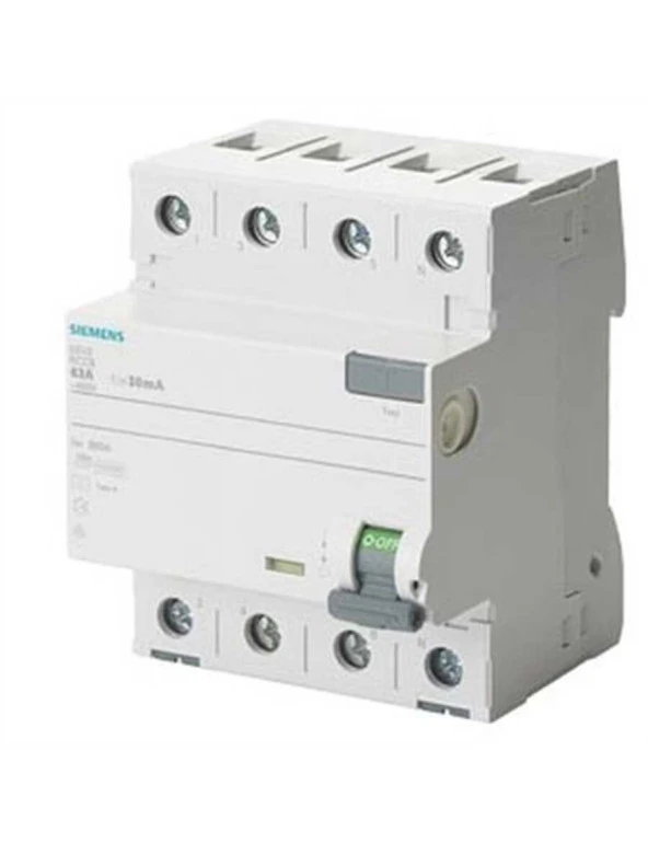 Siemens 5SV3347-6 A Tipi Trifaze Kaçak Akım Rölesi 30mA 80A 400V 3 Faz+N ürün görseli 1