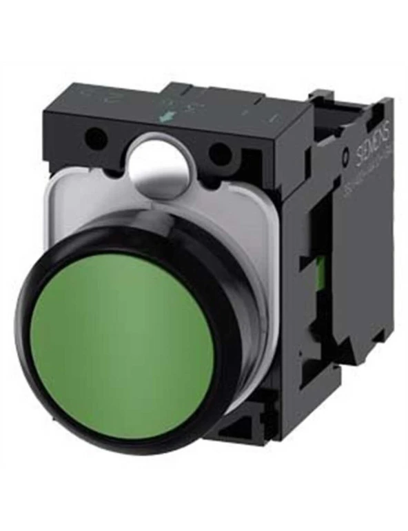 Siemens 3Su1100 0Ab40 1Ba0 Sirius Act Plastik Yeşil Komple Yay Dönüşlü Butonlar 1No ürün görseli 1