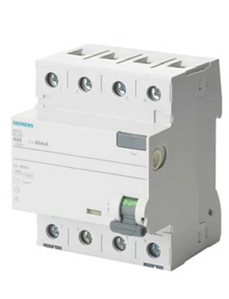 Siemens 5SV3345-6 A Tipi Trifaze Kaçak Akım Rölesi 30mA 125A 400V 3 Faz+N ürün görseli 1