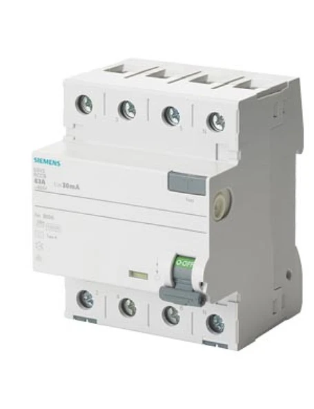 Siemens 5SV3645-6 A Tipi Trifaze Kaçak Akım Rölesi 300mA 125A 400V 3 Faz+N ürün görseli 1