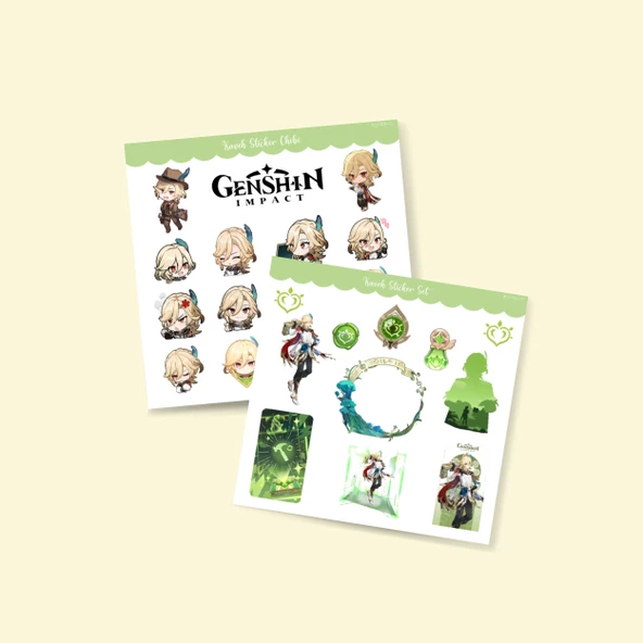Genshin - Kaveh 2'li Sticker Seti -Parlak Kağıt- ürün görseli 1
