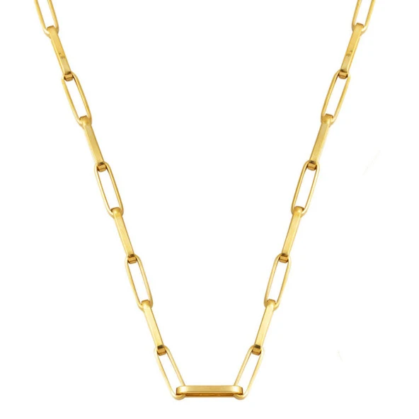 14 Ayar Ataç Altın Zincir Kolye (4 mm Enli) 60 cm. ürün görseli 1