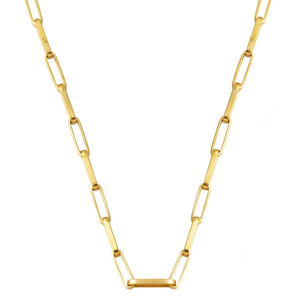 14 Ayar Ataç Altın Zincir Kolye (4 mm Enli) 50 cm. ürün görseli 1